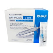Produktabbildung: Romed Einmalspritzen mit Einmalkanülen 2 ml 3-teilig steril 100 St