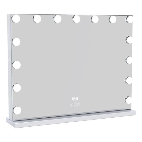 UNIQ New York Mega Hollywood-Schminkspiegel mit LED-Beleuchtung - Weiß