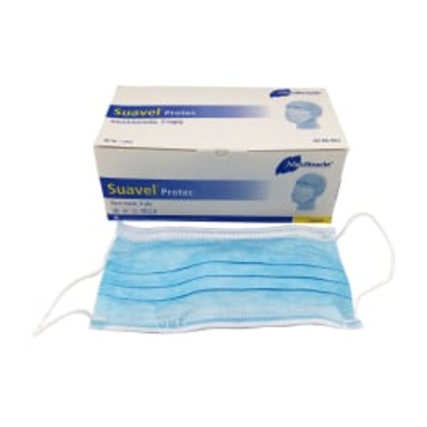 Meditrade Suavel® Protec Mundschutz, blau – OP-Maske Typ II R, 3-lagig 50 St