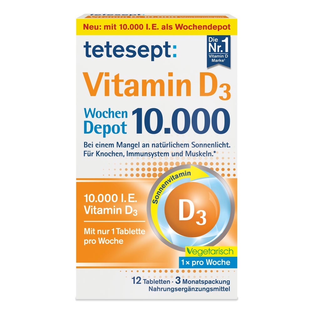 Tetesept Vitamin D3 10.000 Filmtabletten 12 St