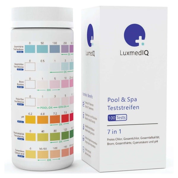 7-in-1 Pool & Spa Teststreifen - Wasser Test (100 Stk.) 100 St