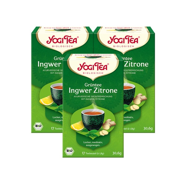 Yogi Tea - Grüntee Ingwer Zitrone Bio Grüntee | 3 x 30,6g 3x17 St