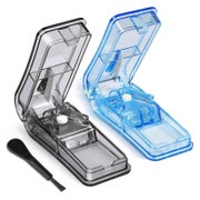 Tablettenteiler für Tabletten 2er Set Blau/Schwarz BPA-frei 1 St