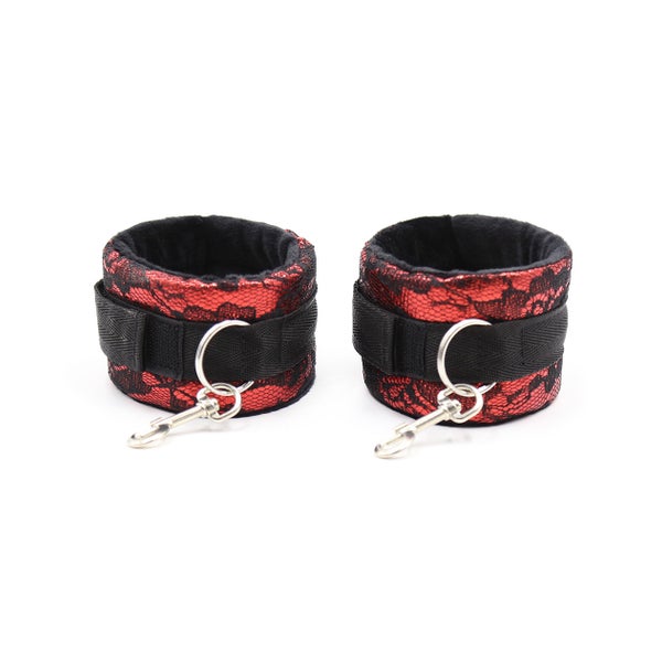 Dian - Short Velvet Lace Wrist Restraints- Nylon Bind 1 St