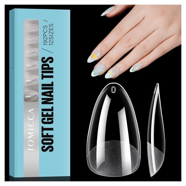 Nageltips Mandel kurz Gel Fullcover Preshaped 1.Mandel Kurz 1 St