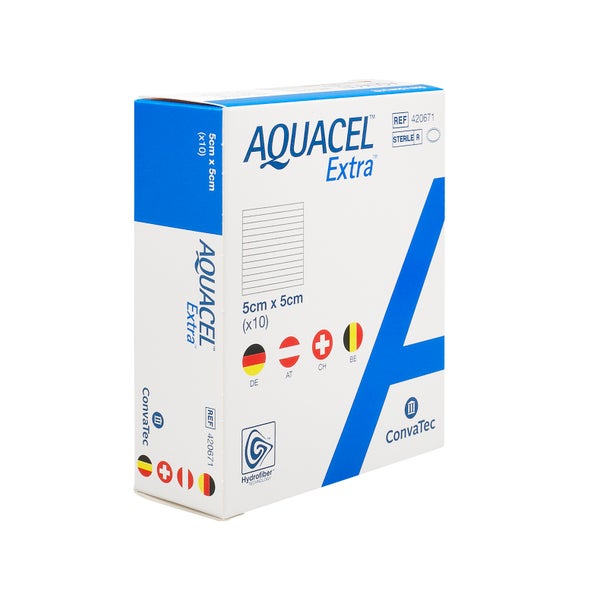 Aquacel Extra 5x5 cm Verband 10 St