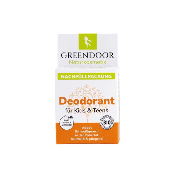 GREENDOOR Deodorant Nachfüllpackung für Kids & Teens 40 g