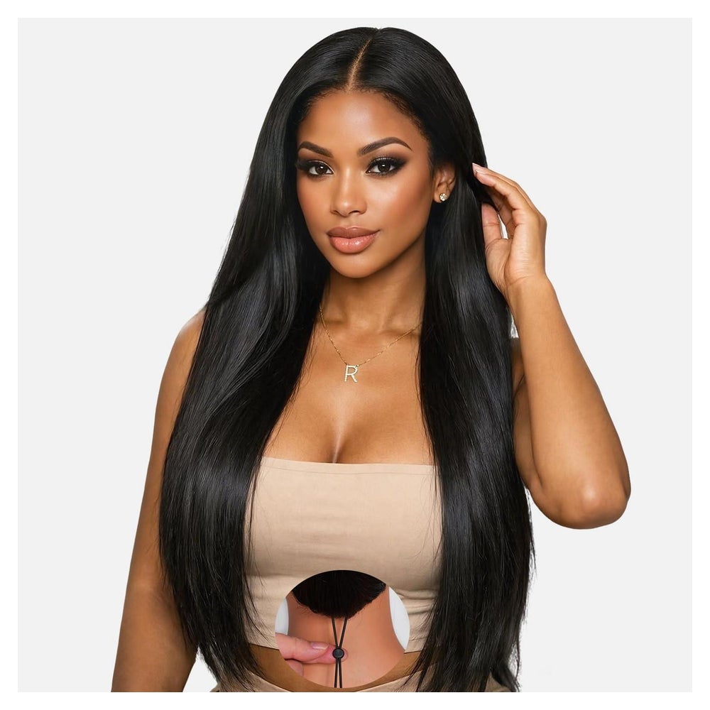 Perücke Echthaar Damen 85 cm Full 13x6 Lace Front Natural Co 1 St