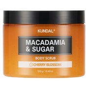 KUNDAL Macadamia & Zucker Körperpeeling – Cherry Blossom 550 g
