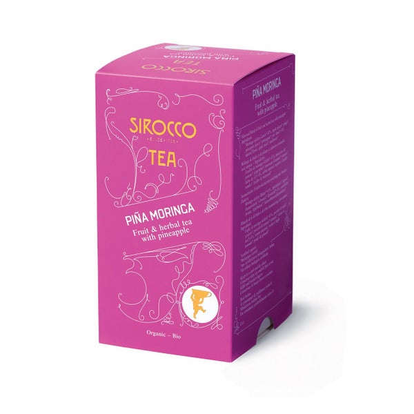 Sirocco Bio Tee Pina Moringa Früchte-Kräuter-Teemischung  20 Sachets je 2