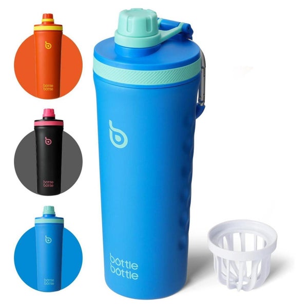 Shaker Edelstahl Mischkugel 26oz Protein BPAfrei Hellblau 1 St