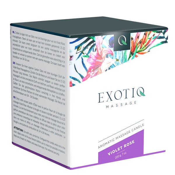 «Violet Rose» Massagekerze - Veilchen-Rosen-Duft, Massageöl (0.2 kg) 200 g