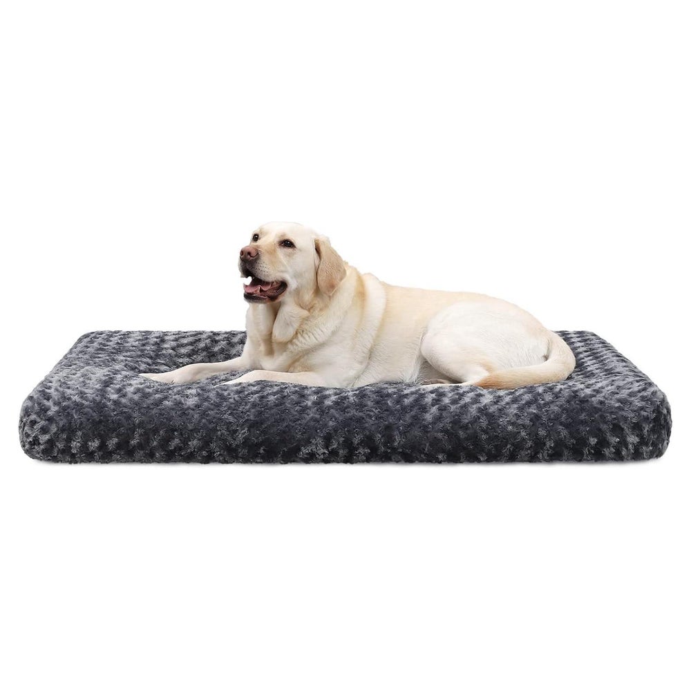 Hundebett waschbar rutschfest Dunkelgrau L 111 x B 81 x H 9 1 St