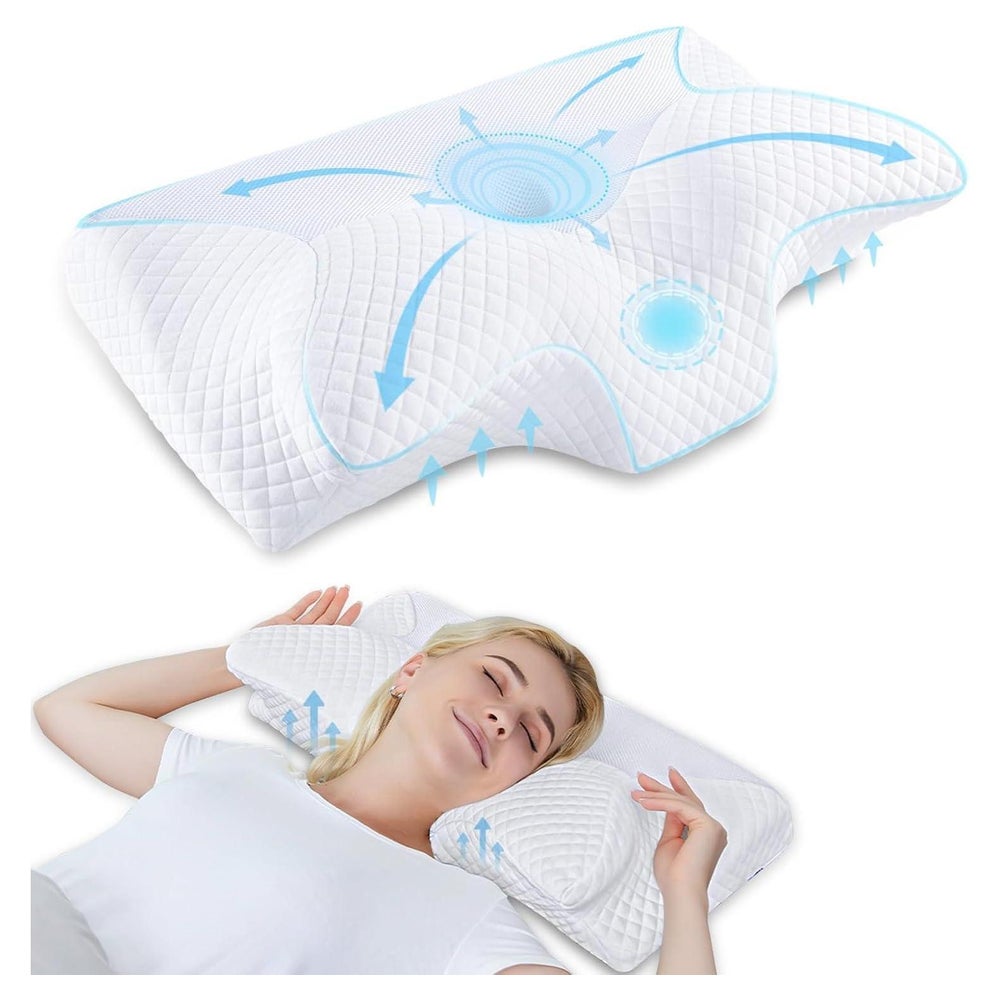 Kissen Nackenstützkissen Memoryfoam HWS Seiten 60 x 35 x 8 1 1 St