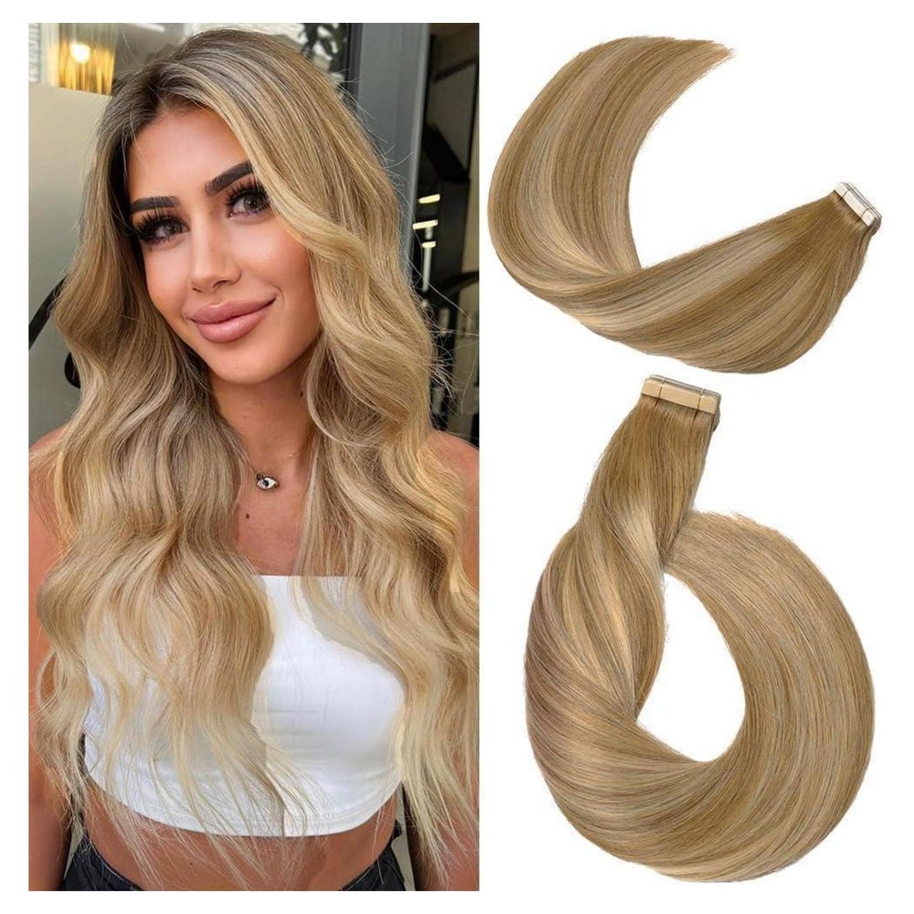 Tape Extensions Echthaar Remy Goldbraun 10 10 22# 24inch(60c 1 St