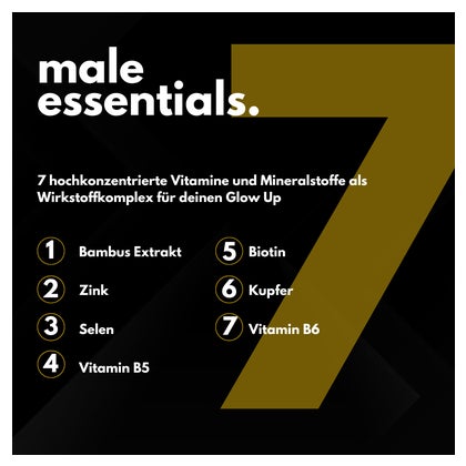 APOmia male essentials. Biotin | Haar Vitamine f. Mnner 120 St online  kaufen | DocMorris