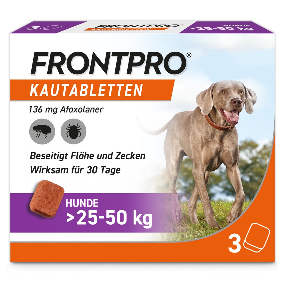 FRONTPRO Kautablette Hunde 25-50kg 3 St
