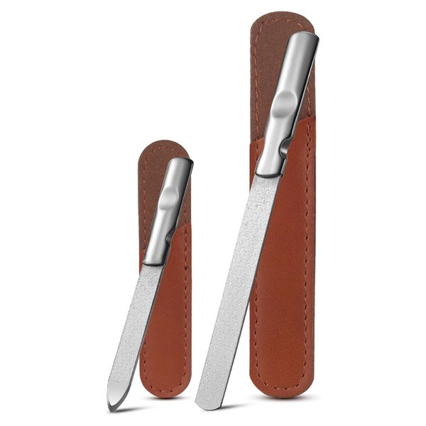 Professionelle Edelstahl Nagelfeile Doppelseitig Anti-Rutsch 1 St