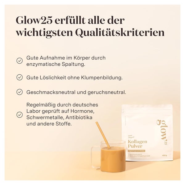 Glow25 Kollagen Augenpads [6 Sachets] – Mit Hyaluronsäure, 18 Wirkstoffen, Vegan & Silikonfrei