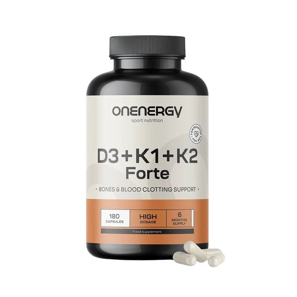 OnEnergy Vitamine D3 + K1 + K2 FORTE – Für Knochen & Blutgerinnung 180 St