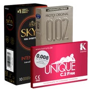Kondomotheke® Latexfreie Kondome - 3-Sorten-Pack B (19 Kondome) 19 St