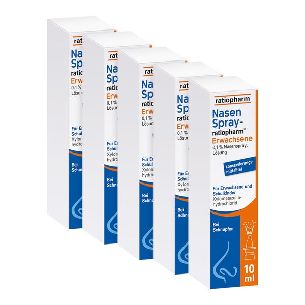 Nasenspray ratioph o. Kons. Erw. Set 5X10 ml