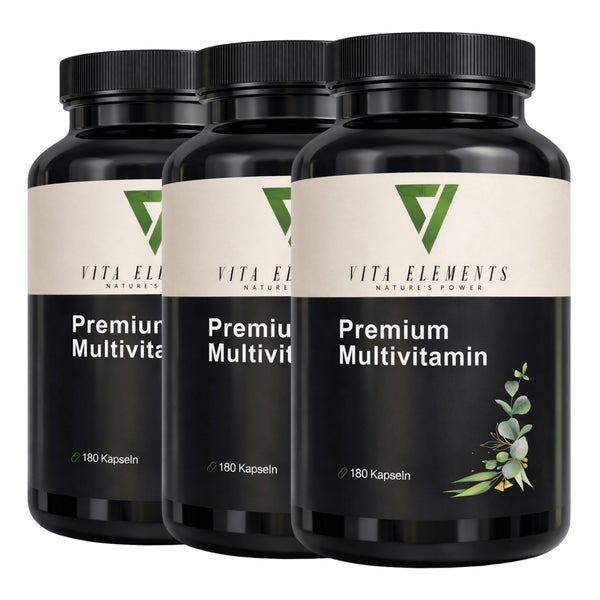 Vita Elements Premium Multivitamin Kapseln 3er Set 180 St