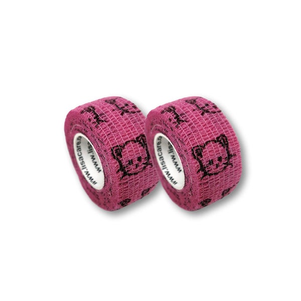 LisaCare Fingerpflaster 2,5cm x 4,5m - 2er Katze Rosa 2 St