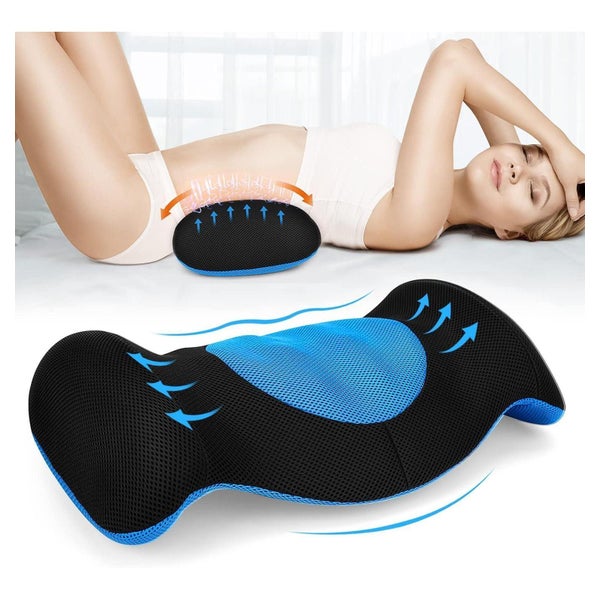 SAHEYER Memory Foam Lendenkissen Blau Ergonomisches Design 1 St