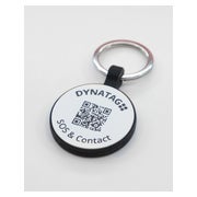 Tiermarke Silikon Weiss mit QR-Code und Online-Profil 1 St