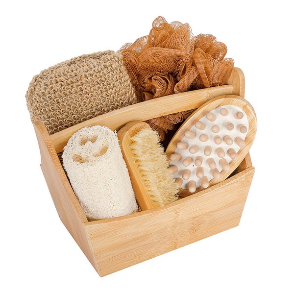 Croll & Denecke Wellness Geschenkset Bambus 6-teilig in Box aus Holz 6 St