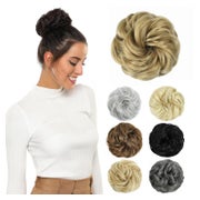 Dutt Haarteil Gummiband Messy Bun Pferdeschwanz 24# Aschblon 1 St
