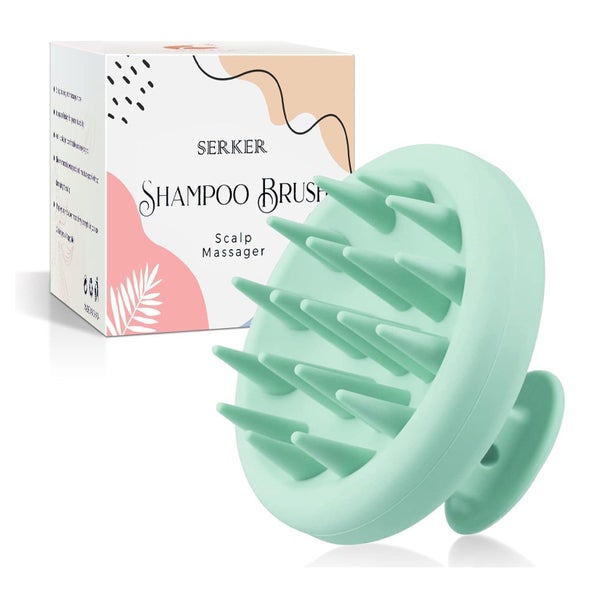 SERKER Kopfhaut Massagebürste Shampoo Bürste Silikon Haar Sc 1 St