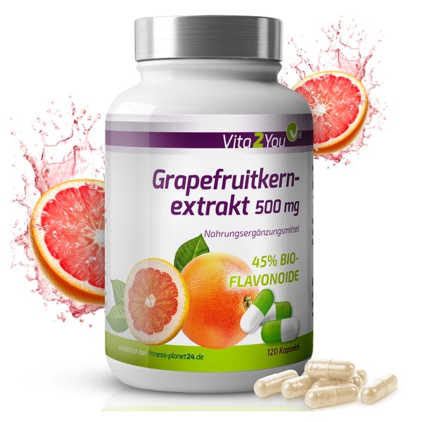 Vita2You Grapefruitkernextrakt 500mg Kapseln 120 St