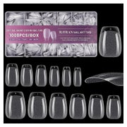 Nageltips Gel Kurz Coffin Klar Acryl Ballerina Nägel 1008 ge 1 St