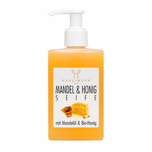 Haslinger Flüssigseife Mandel & Honig – Mit Mandelöl & Bio-Honig im Spender 250 ml