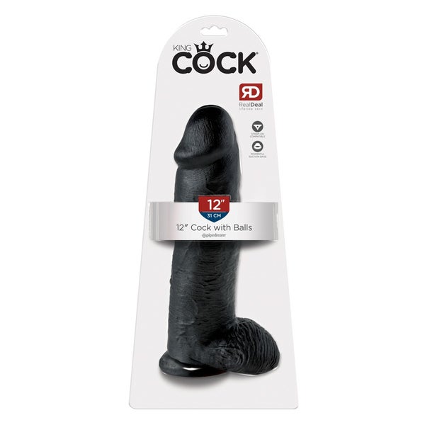 King Cock - Dildo mit Hoden und Saugfuß 30,5cm