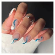 Kunstnägel 24 Stück Mandel Kurz Weiß French Stiletto white f 1 St