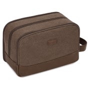 Kulturtasche Herren Reise Canvas Vegan Braun Dunkelbraun 1 St