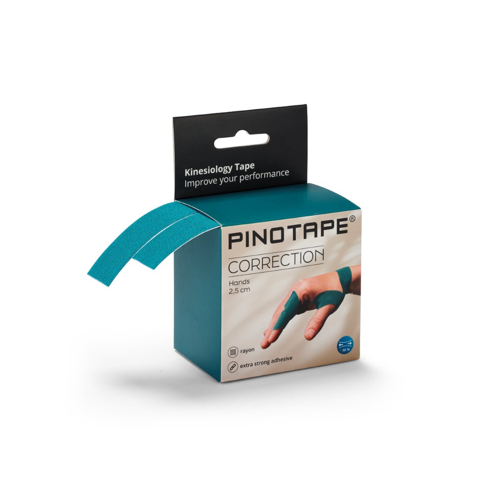 Pinotape Sport Correction Kinesiologie Tape Hands Petrol 2 x 5 m x 2,5 cm 2,5 cm