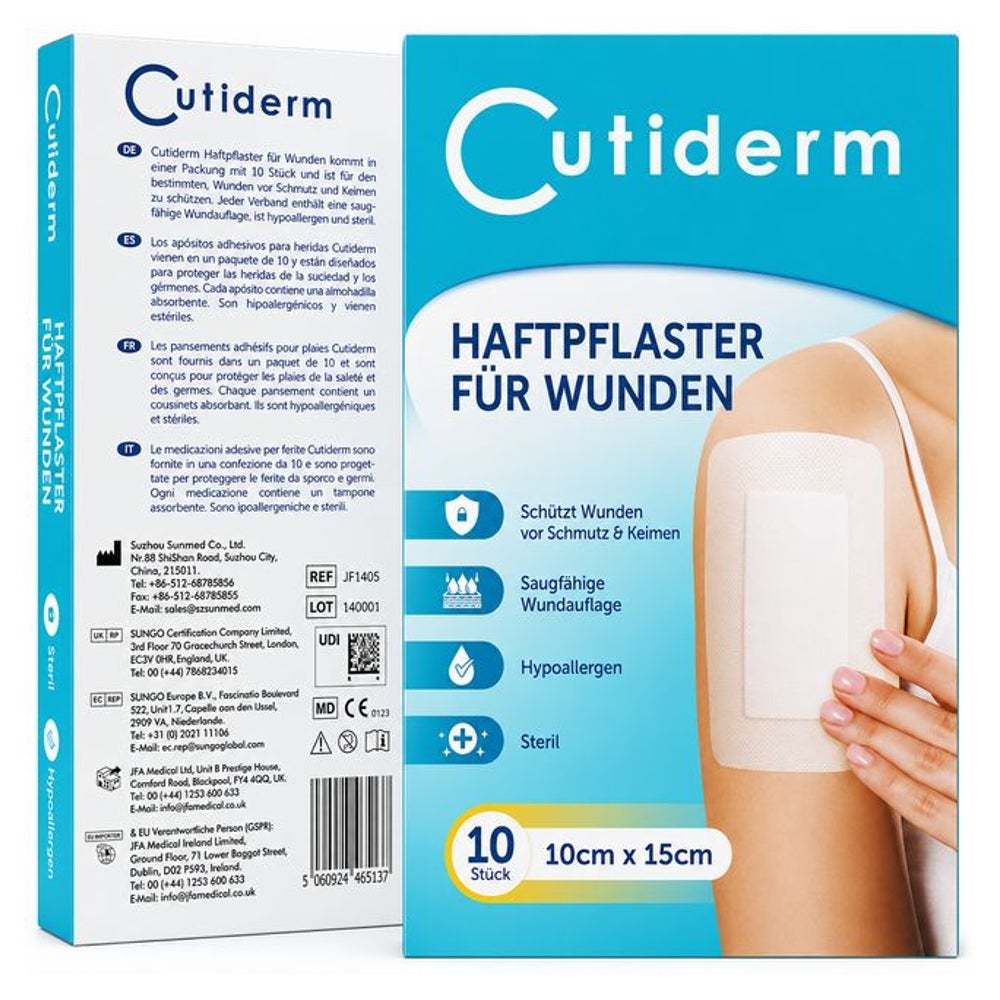 Cutiderm Wundverband Selbstklebend 10 x 15 cm 10 St
