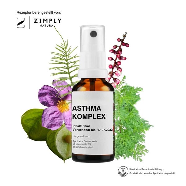 Zimply Natural ASTHMA KOMPLEX - Pflanzbasierte Rezeptur 30 ml