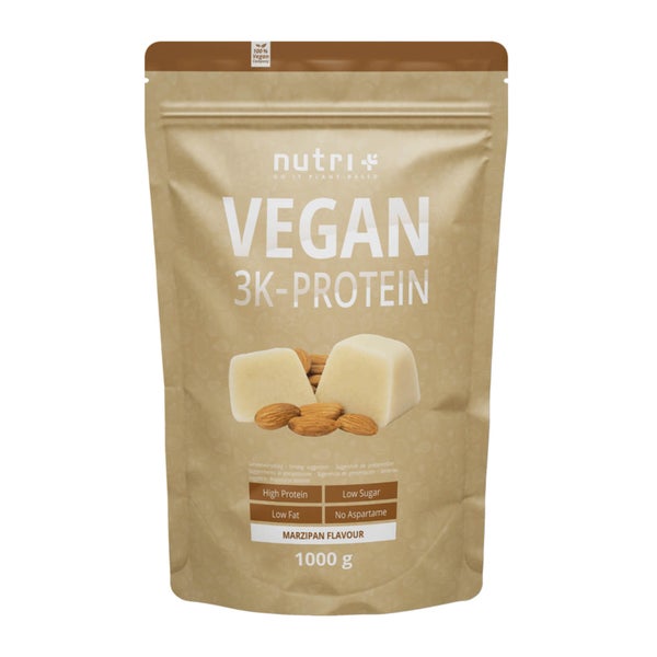 nutri+ Veganes Protein Pulver 3k - Marzipan 1000 g