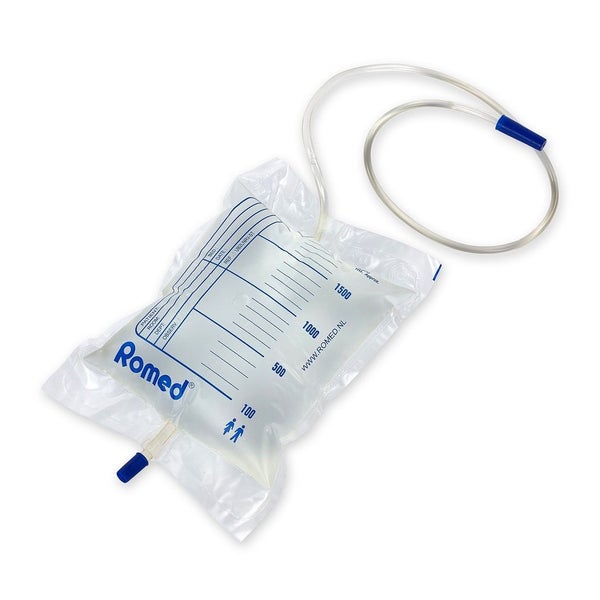 Romed Urinbeutel 2 Liter steril mit Ventil und Ablasshahn 10 Stück 10 St