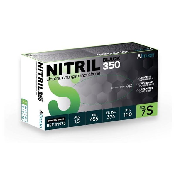 Altruan Nitril350 Black Unter.unst Latexf Puderf S 100 St