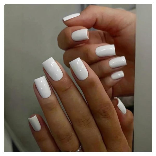 24 Stück Press on Nails Extra Kurz Natürlich Glänzend Gel 1 St