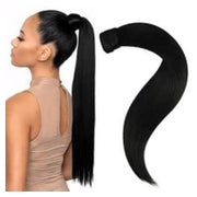Extensions Echthaar Ponytail Remy Zopf schwarz 80g 45 cm 1-3 1 St