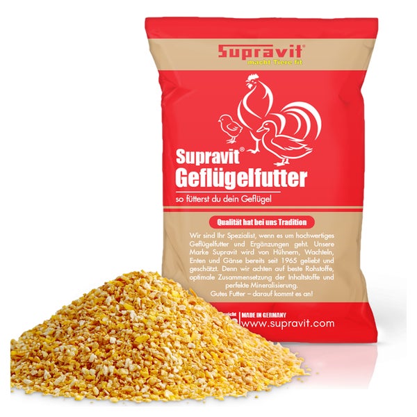 Supravit Kükengrütze - Ergänzungsfutter für Hühner und Ziergeflügel 25 kg