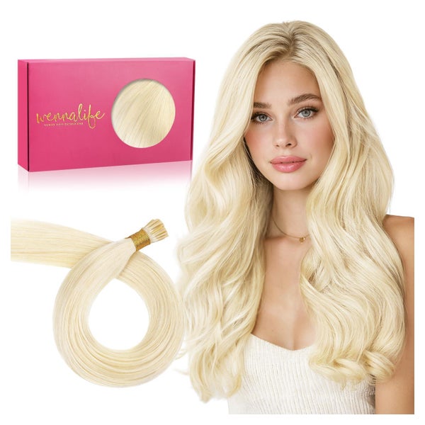Extensions Echthaar Bonding 40cm-100s 3-I Tip#60A Platinblon 1 St