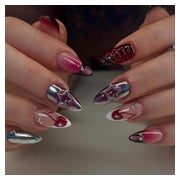 Aufdrücknagel 24 Stück mandelförmig Ombre Metalldesign 1 St